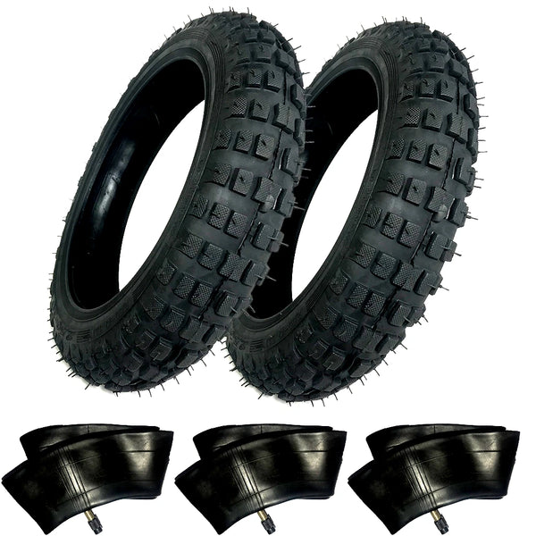 New IN Pack 2) HD Tires W/ 3) Tubes Straight Stem 2.50X10 For Razor SX500 SX650