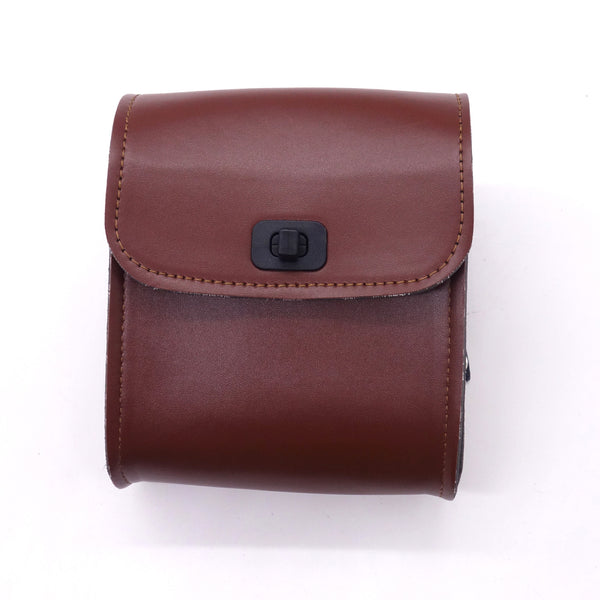 Universal Motorcycle Brown PU Leather Handlebar Sissy Bar Saddlebag Tool bag