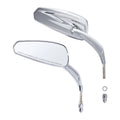 Chrome 8mm Rear View Side Mirrors Fit For Harley Sportster Touring Softail Dyna