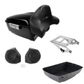 King Trunk Backrest Pad Speakers Mount Rack Fit For Harley Touring Glide 14-2026