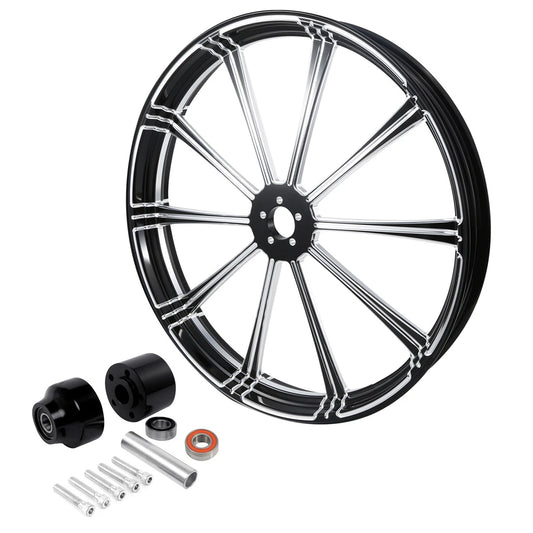 26" Front Wheel Rim Single Disc Hub Fit For Harley Street Road Glide 1997-21 ABS