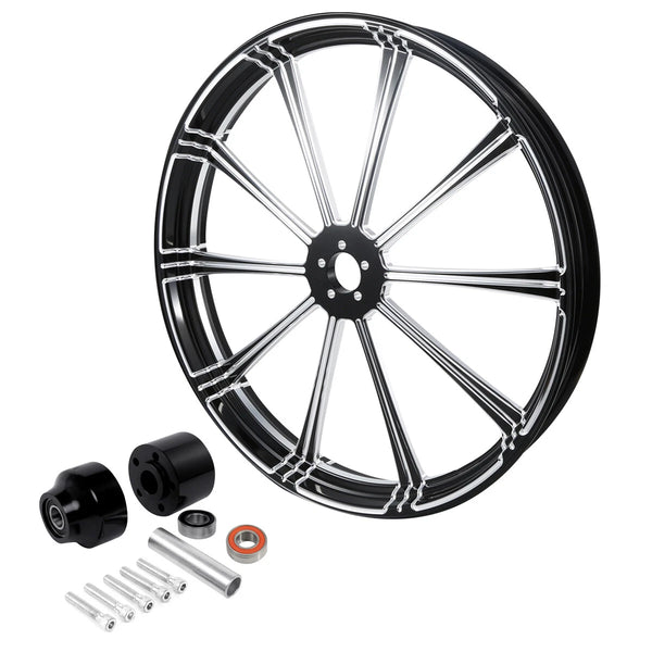 26" Front Wheel Rim Single Disc Hub Fit For Harley Street Road Glide 1997-21 ABS