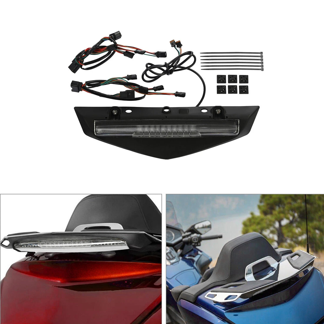 Trunk Luggage Rack Brake Light + Harness Fit For Honda Goldwing GL1800 2018-2025