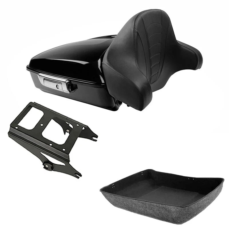 Chopped Trunk Pad Mount Fit For Harley Touring Road King 2009-2013