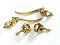 Universal Vintage /Classic Motorcycle Brass Lever Set + Choke Levers 7/8" Handle