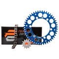 Primary Drive Chain&Sprocket Kit-Aluminum Rear/X-Ring Chain Blue Rear Sprocket