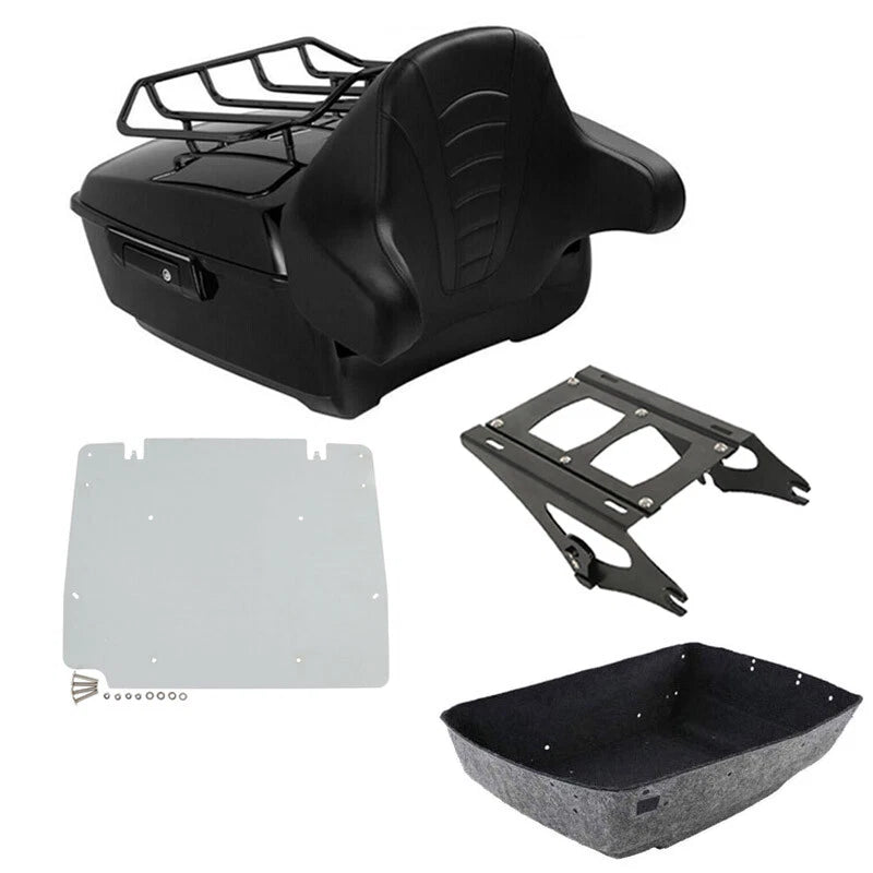 King Trunk Pad Rack Mount Plate Fit For Harley Touring Road Glide Fltrx 2014-26