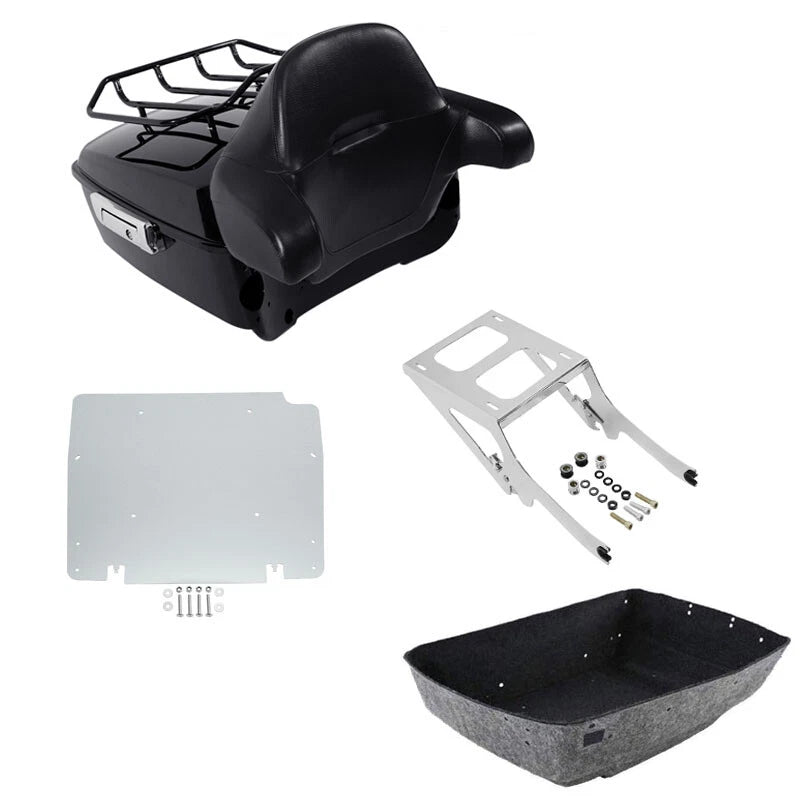 King Trunk Backrest Rack Mount Plate Fit For Harley Softail Deluxe Flhcs 2018-Up