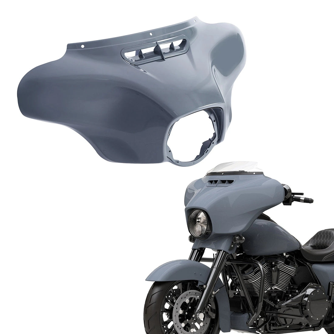 Fit For Harley Davidson 14-23 Street Glide Flhx Outer Fairing Gunship Grey