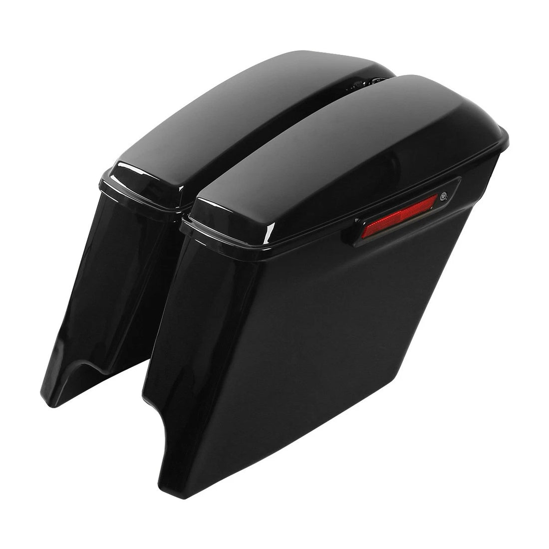 5" Stretched Hard Saddlebags W/ Latches Key Fit For Harley Touring 93-13 Black