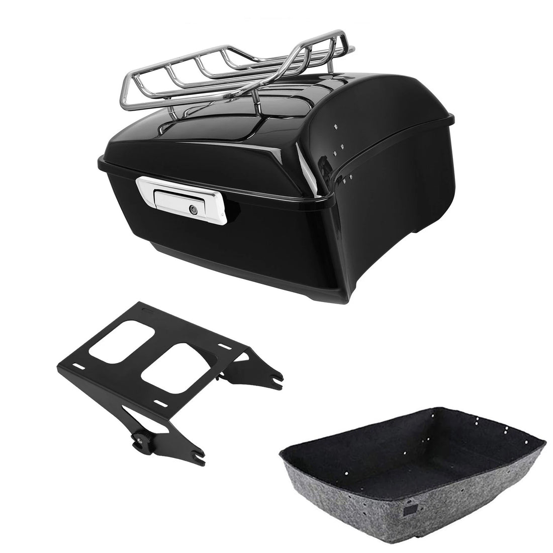 King Trunk Luggage Rack Two-Up Mount Fit For Harley Cvo Street Glide 2014-2026