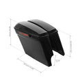 5" Stretched Extended Saddle bags Trunk Fit For Harley Touring Road King 14-24