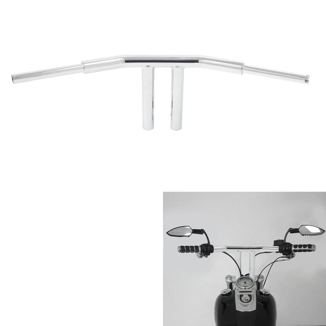 10" Rise T Bar 1.5" Handlebar Fit For Harley Softail Low Rider Street Bob 18-25