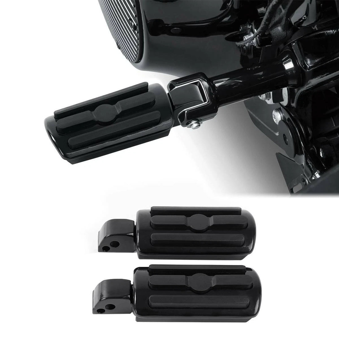 Passenger Black Foot Pegs Fit For Harley Softail Sport Glide Street Bob 2018-Up