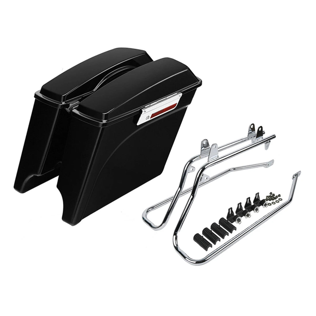 Saddlebags & Chrome Conversion Bracket Fit For Harley Softail Fatboy 1986-2017