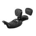 Driver Passenger Seats Backrest Pad Fit For Harley Cvo Street Road Glide 09-23