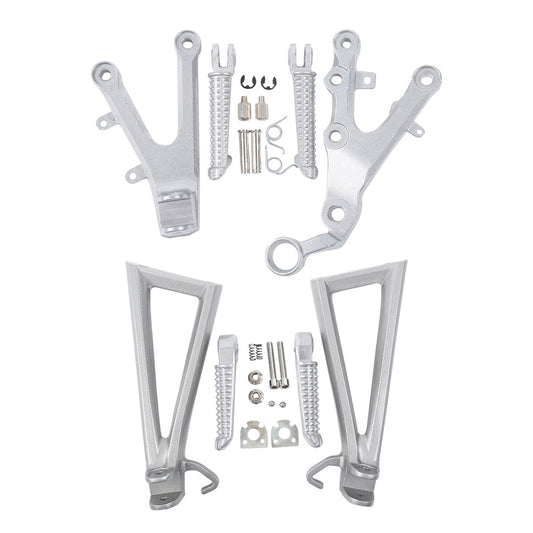 Driver & Passenger Footpegs Footrest Peg Bracket Fit For Yamaha Yzf R6 2006-2016