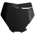 UFO Front Number Plate Black For KTM 125 SX 2019-2022