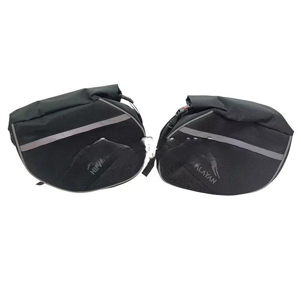 Fit For Royal Enfield New Himalayan 450 "Canvas Pannier TrailPack Bags, Black"