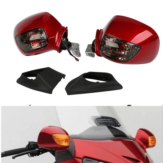 Left/Right RearView Mirror Smoke Signal Lens Fit For Honda Goldwing GL1800 01-17