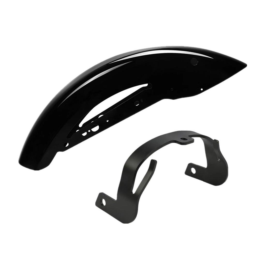 Gloss Black Rear Fender &Support Bracket Fit For Harley Sportster 883 1200 10-22