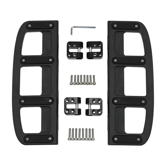Matte Black Driver Footboard Floorboard Fit For Harley Street Road Glide 2009-24
