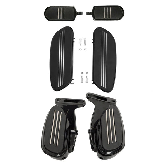 Driver & Passenger Floorboard Footpegs Fit For Harley Touring Street Glide 93-25