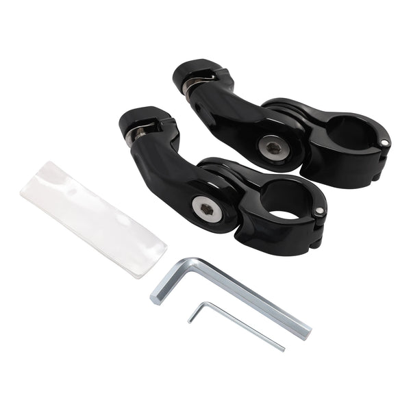 1-1/4'' 32mm Highway Short Angled Footpeg Pegs Mount Fit For Harley Street Glide