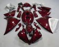 Red Black Forged Carbon Fiber Fairing Kit w/Tank for Yamaha Yzf R1 2012-2014