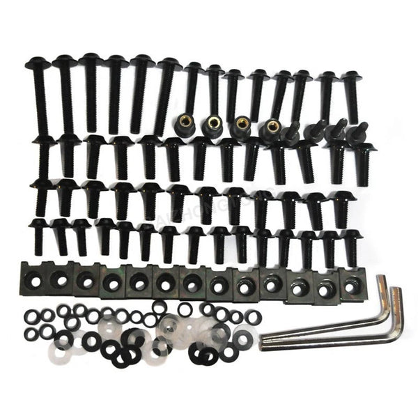 Fairing Screws Bolts Fastener Clips Kit Black Fit for Kawasaki All Models&Years