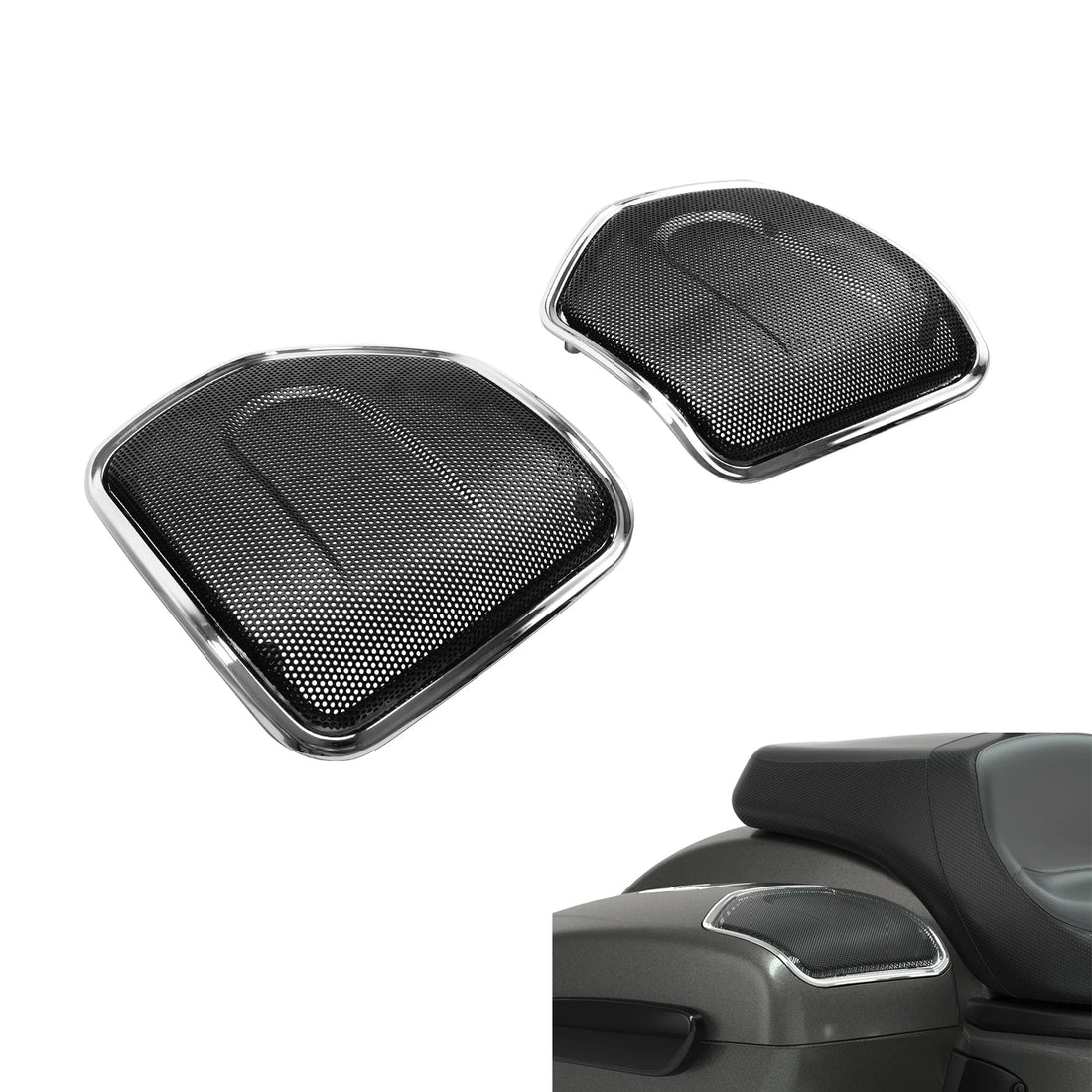 Saddlebag Lid Speakers Grills Fit For Indian Chieftain 19-25 Challenger 20-25 23