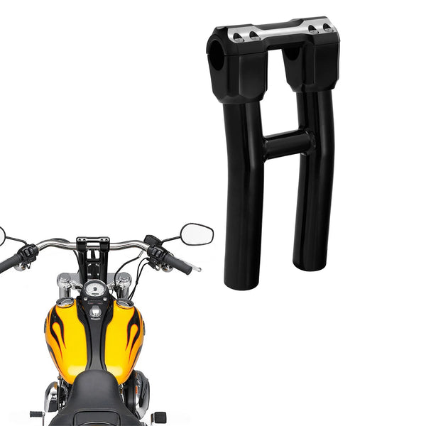 Black Handlebar Riser Clamps Fit For Harley 1.25'' Bar Softail Dyna Road Glide