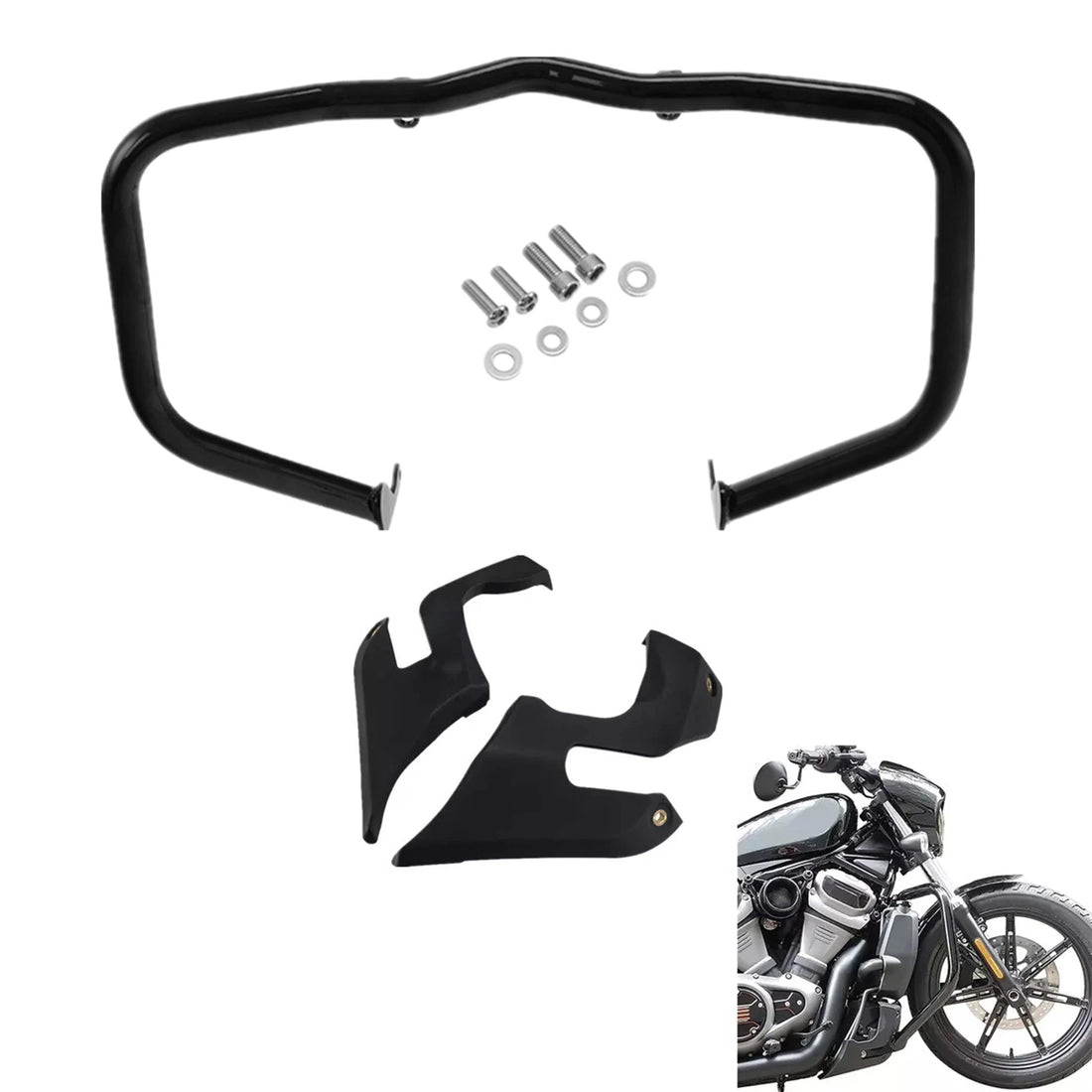 Engine Guard Crash Bar & Chin Lower Fairing Fit For Harley Nightster RH975 22-25