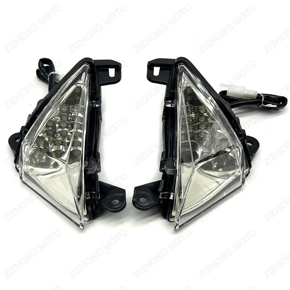 Clear LED Front Turn Signal Light For Kawasaki Z1000 Z750 GTR1400 Concours 14
