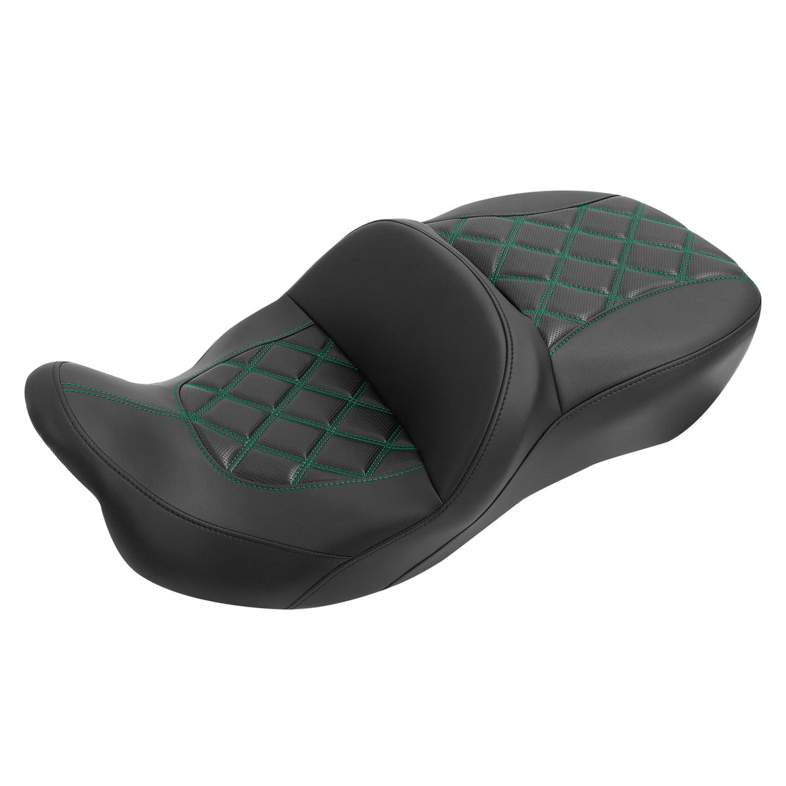 Driver & Passenger Seat Fit For Harley Touring Road Glide 2009-2023 Black Green