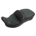 Driver & Passenger Seat Fit For Harley Touring Road Glide 2009-2023 Black Green