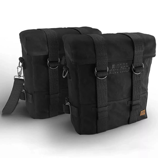Fit For Royal Enfield Classic 350 500 - Black Military Pannier With Mounting Kit