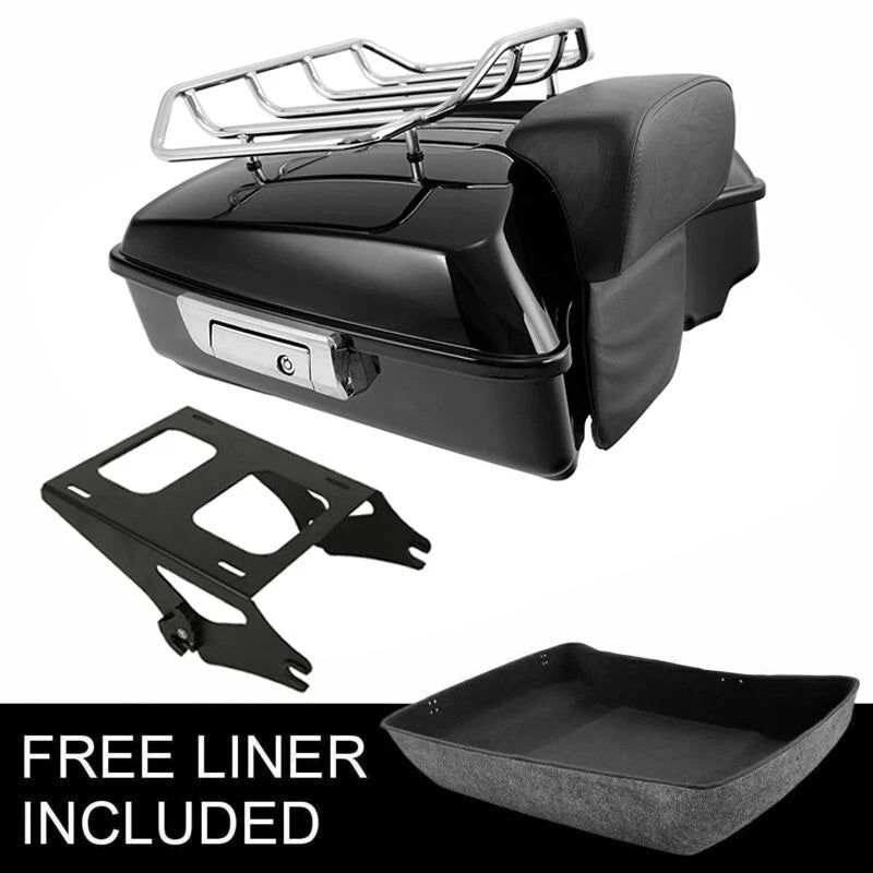Chopped Trunk Backrest Mount Rack Fit For Harley Electra Road King Glide 14-2026