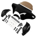 Vivid Black Batwing Fairing Windshield Fit For Harley Softail Suzuki Boulevard