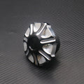 Silver CNC Edge Cut Gas Tank Cap Fuel Cap For Sportster Road King Softail