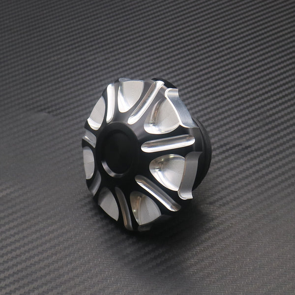 Silver CNC Edge Cut Gas Tank Cap Fuel Cap For Sportster Road King Softail