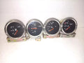 2" /60mm Electrical Temp ("C) Oil Pressure Bar Fuel Amp Gauge- Black Chrome
