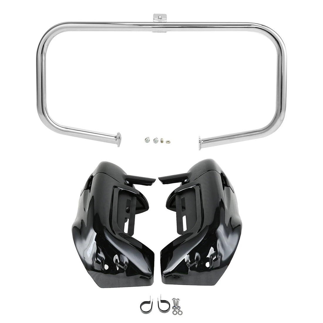 Lower Vented Fairing & Engine Crash Bar Fit For Harley Touring Road King 97-08