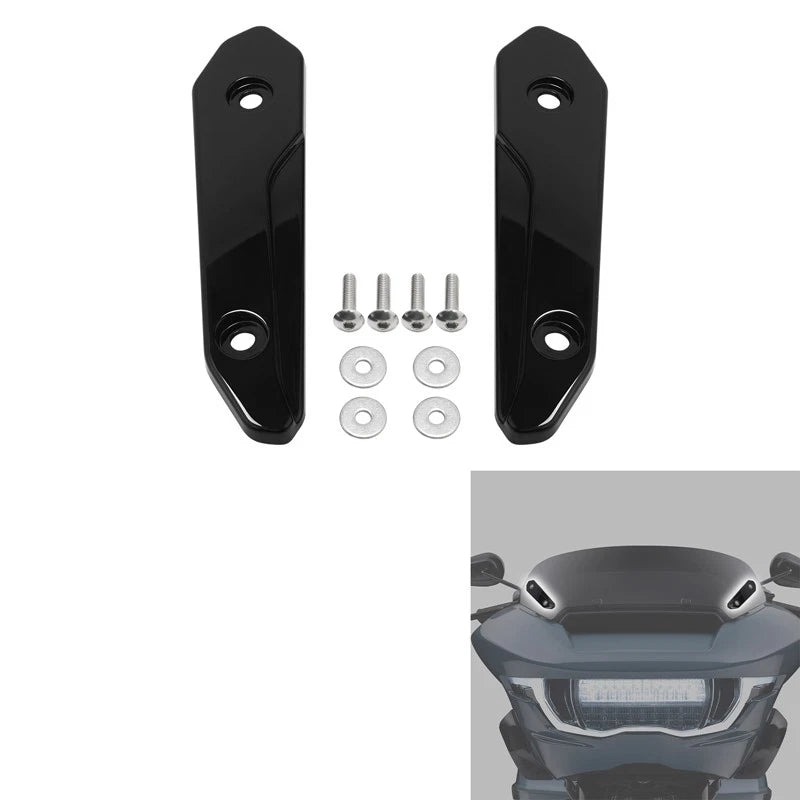 Black Split Windshield Side Trim Fit For Harley Cvo Road Glide Fltrxse 2023-2026