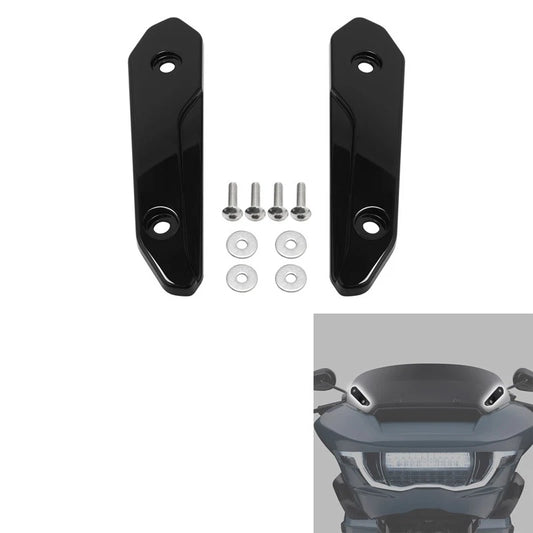 Black Split Windshield Side Trim Fit For Harley Cvo Road Glide Fltrxse 2023-2026