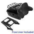 13.7" King Trunk w/Pad+Top & Two Up Rack Fit For Harley Touring Road Glide 14-25