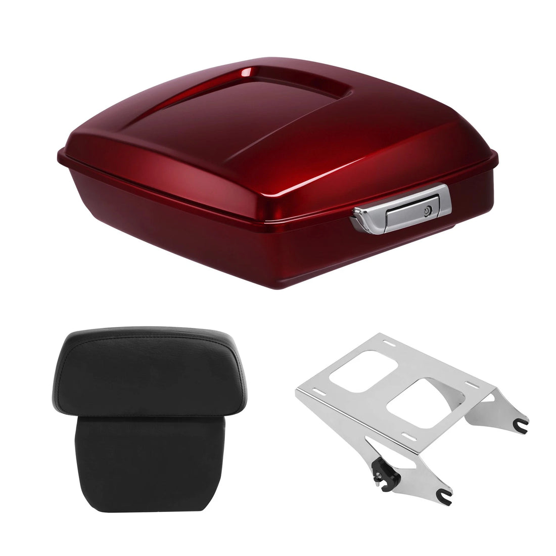 Chopped Trunk Pad Mount Rack Fit For Harley Road Glide 14-26 Velocity Red Sunglo
