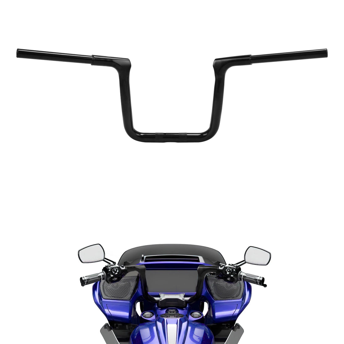 Black 10'' Rise Ape Hanger Handlebar Fit For Harley Cvo Road Glide Fltrxse 23-26