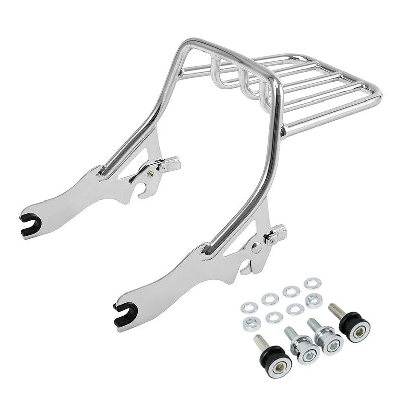 Chrome Luggage Rack Docking Hardware Fit For Harley Heritage Classic Flhc 18-25