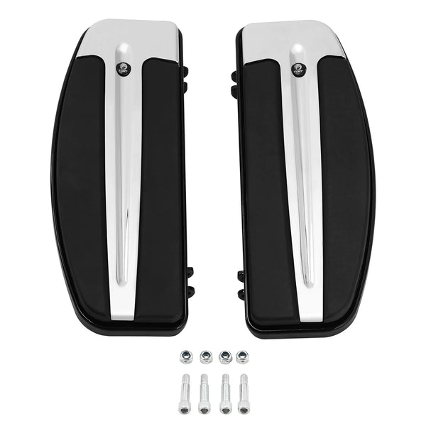 Chrome Rubber Rider Floorboard Footboard Kit Fit For Harley Electra Street Glide